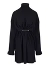 Balenciaga Pinched Mini Dress Dresses Blue In Black