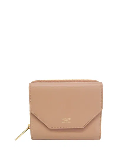 Balenciaga Pink Beige Leather Wallet (authentic Pre-loved)