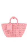 Balenciaga Handled Woven Cross-body Bag In Pink