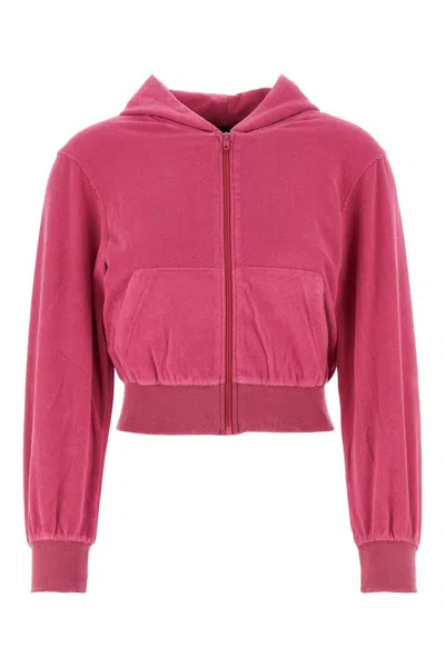 Balenciaga Small Fit Zip-up Hoodie In Pink