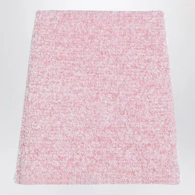 BALENCIAGA BALENCIAGA PINK COTTON BLEND TWEED MINI SKIRT WOMEN