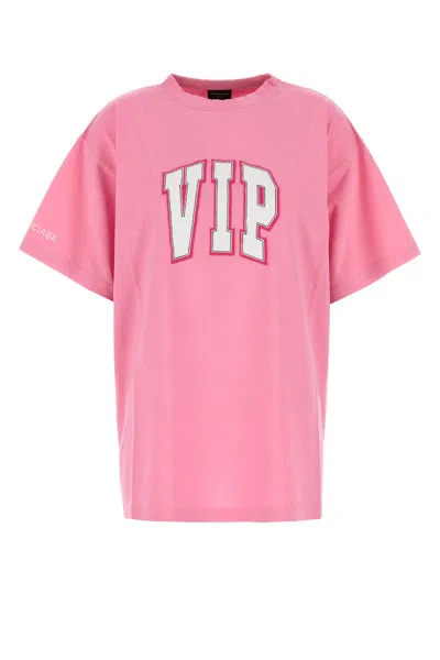 Balenciaga Pink Cotton Oversize T-shirt