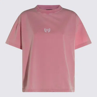 Balenciaga Pink Cotton T-shirt In Baby Pink