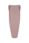 Balenciaga Gathered-shoulder High-neck Midi Sack Dress In Pink