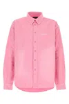 Balenciaga Denim Overshirt In Babypink