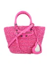 Balenciaga Le Cagole Panier Tote Bag Fuchsia In Pink