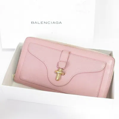 Pre-owned Balenciaga Pink Long Wallet (bi-fold) ()