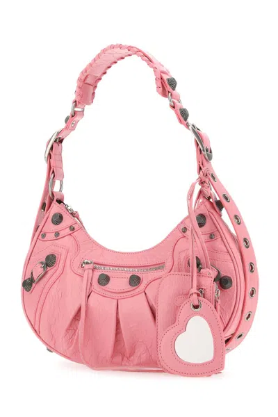 Balenciaga Pink Nappa Leather Le Cagole S Shoulder Bag In 5812