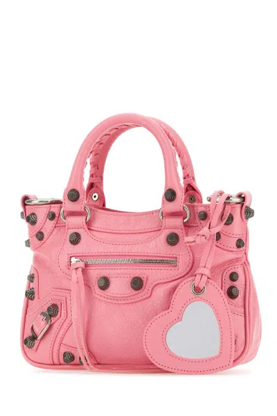 Balenciaga Pink Nappa Leather Neo Cagole S Handbag In 5812