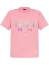Balenciaga Paris Strass T-shirt In Pink