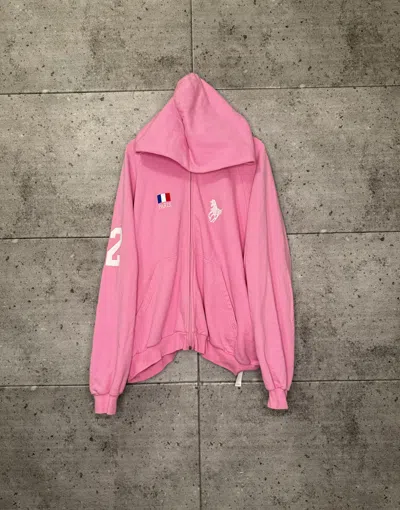 Pre-owned Balenciaga Pink Polo Runway Hoodie