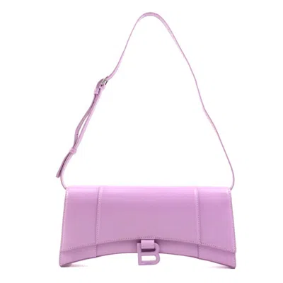 Pre-owned Balenciaga Pink Purple Leather Shoulder Bag ()
