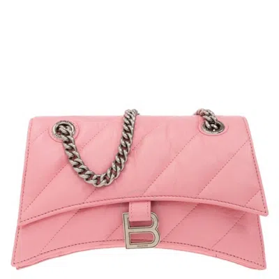 Balenciaga Pink Quilted Crush Calfskin Small Chain Bag