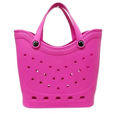 Pre-owned Balenciaga Pink Rubber Tote Bag ()