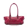 Balenciaga Women Framboise Le City East-west Shoulder Bag In Pink