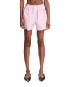 Balenciaga Pink And White Striped Cotton Boxer Shorts In Pink