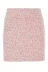 Balenciaga Pink Cotton Blend Tweed Mini Skirt