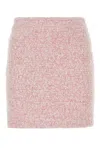 Balenciaga Pink Cotton Blend Tweed Mini Skirt In Pink