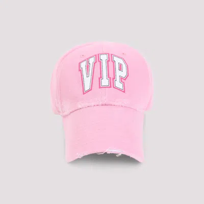 BALENCIAGA PINK VIP LOGO BASEBALL HAT