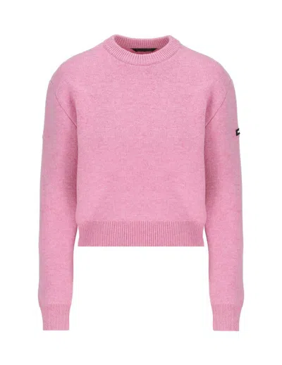 Balenciaga Pink Wool Round Neck Sweater For Women