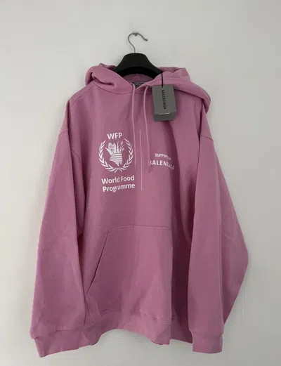 Pre-owned Balenciaga Pink World Food Programme Hoodie