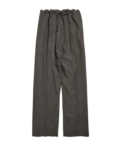 Balenciaga Pinstripe Casual Pants In Black