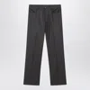 Balenciaga Pinstripe Wool Tailored Pants In Black