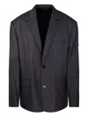 Balenciaga Pinstripe Two-button Blazer In Animal Print