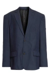 Balenciaga Regular Single Breasted Jacket In 4100 Dark Navy