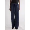 Balenciaga Pinstripe Wool Pull-on Pants In 4100 Dark Navy