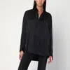 Balenciaga Pinstriped Black Button-down Shirt In Black