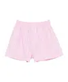 Balenciaga Pink And White Striped Cotton Boxer Shorts In Pink