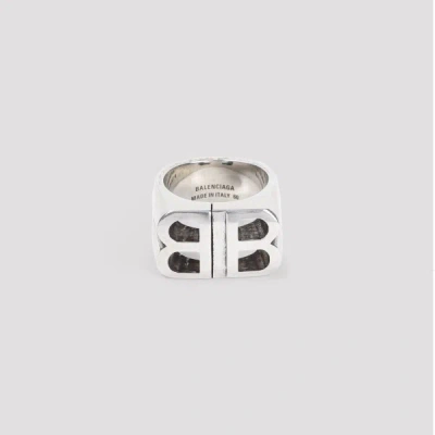 Balenciaga Pitbull Signet Ring 60 In Silver