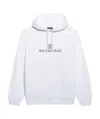Balenciaga Pixel Logo-print Drawstring Hoodie In White
