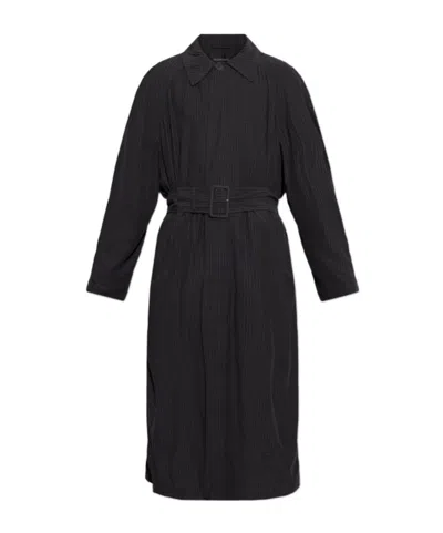BALENCIAGA BALENCIAGA CHECKERED BELTED COAT
