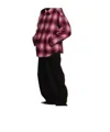 Balenciaga Plaid Long-sleeved Shirt In Black