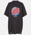 Balenciaga Planet Earth Cotton Jersey T-shirt In Black