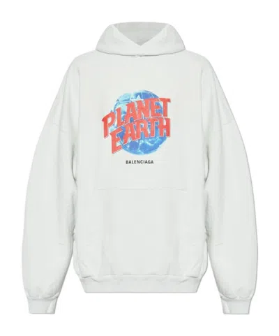 BALENCIAGA BALENCIAGA PLANET EARTH PRINTED HOODIE