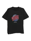 Balenciaga Planet Earth Oversized T-shirt In Black