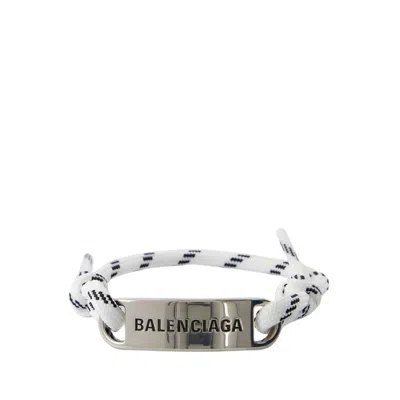 Balenciaga Plate Bracelet In White