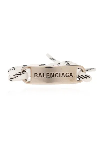 Balenciaga Plate Bracelet In White