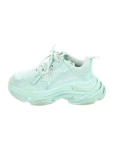 Pre-owned Balenciaga Babies' Platform Low Top Sneakers In Green