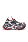 Balenciaga Men's Platform Reduced Trainers In Black/grey/red In Black  Grey  & Red