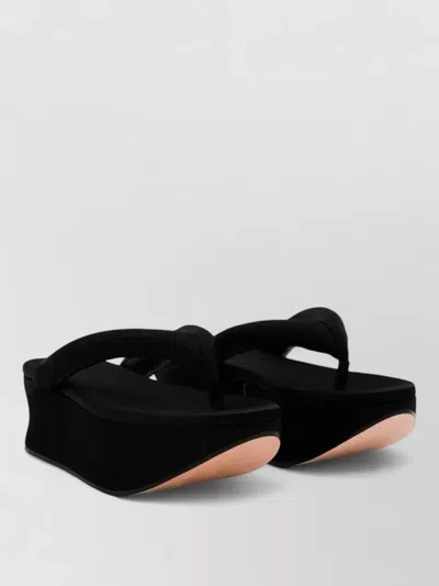 Balenciaga Platform Sole Open Toe Summer Sandals In Black