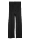 Balenciaga Tailored Flared Pants With Clean Waistband In Black