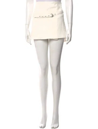 Pre-owned Balenciaga Pleated Accents Mini Skirt In White