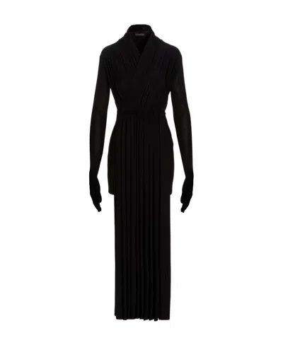 BALENCIAGA BALENCIAGA PLEATED ASYMMETRIC DRESS