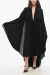 Balenciaga Pleated Cape Dress