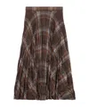 Balenciaga Pleated Skirt With Ruffled Effect In Black