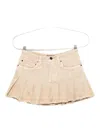 Balenciaga Pleated Denim Mini Skirt
